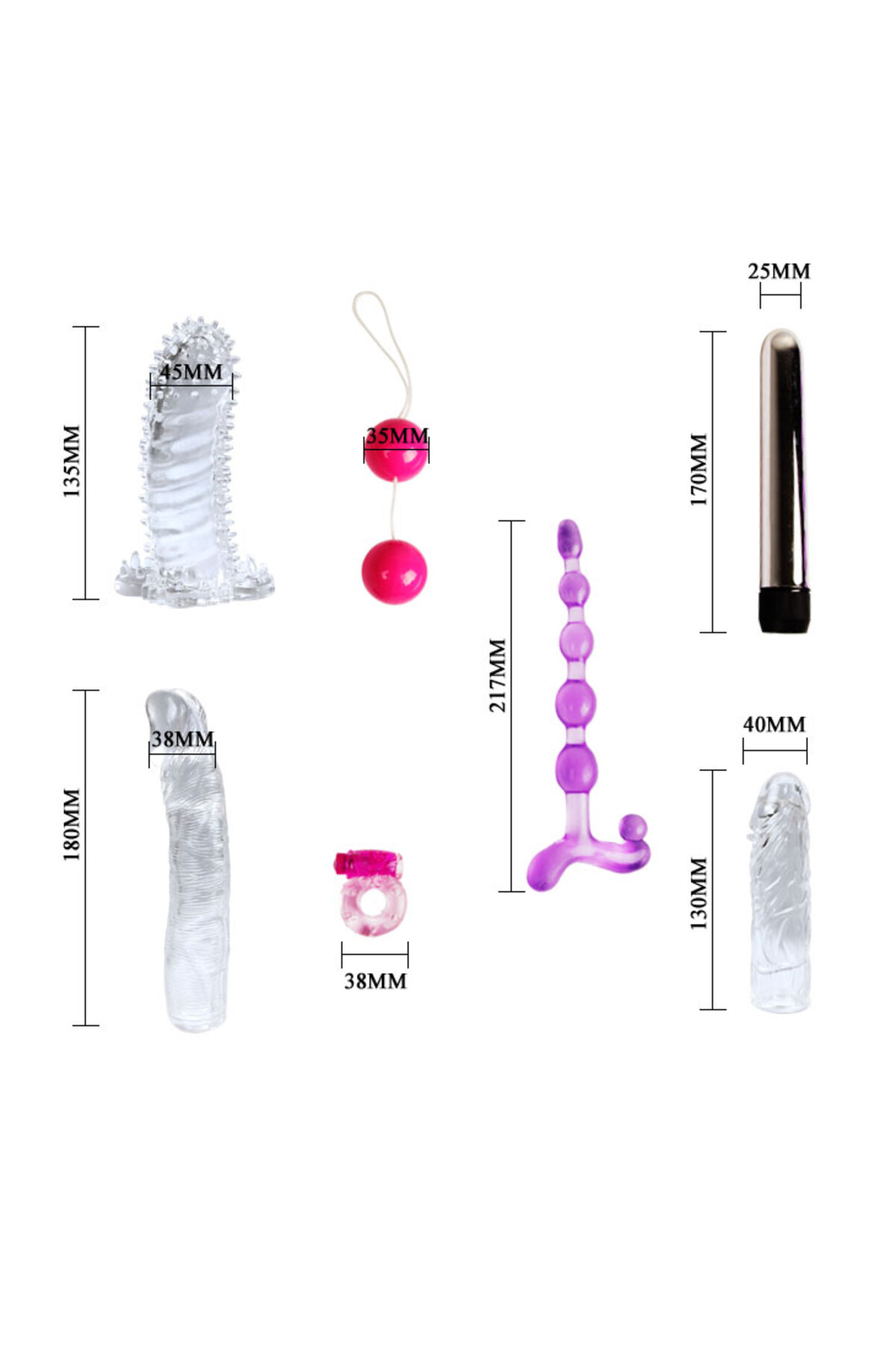 Fantasy Kit 7 Parçalı Ultra Lüks Aşk Seti Vibratör Set - Görsel 3