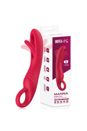 PRIME TOYS Manna Şarjlı Tutma Aparatlı Yeni Nesil Çırpma Hareketli Kavisli G Nokta Uyarıcı Vibratör