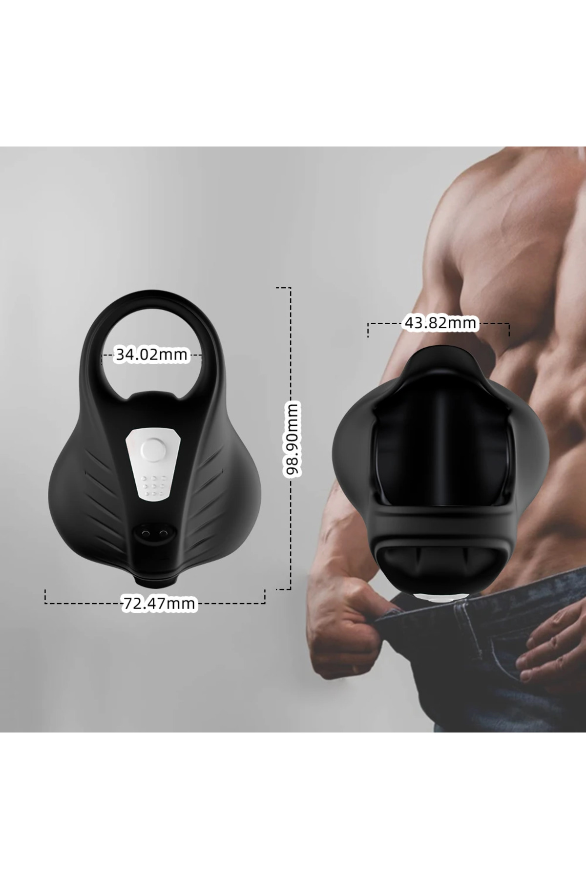 PRIME TOYS Lock Şarjlı Kablosuz Kumandalı Testis Masaj Vibratörü Güçlü Titreşimli Penis Yüzüğü - Görsel 7