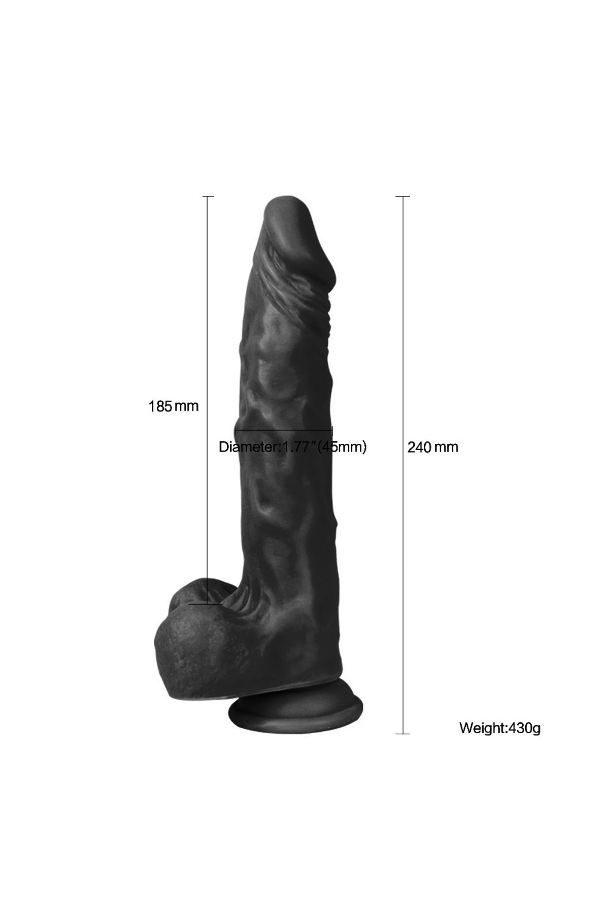 Gabriel 24 CM Vantuzlu Uzun Gerçekçi Realistik Penis Dildo - Görsel 2