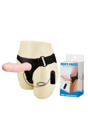 Men's 17 CM İçi Boş Belden Bağlamalı Titreşimli Protez Penis