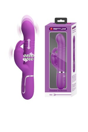 Multifonsiyonlu Oynarbaşlı 7 titreşimli Rabbit Vibratör Mor