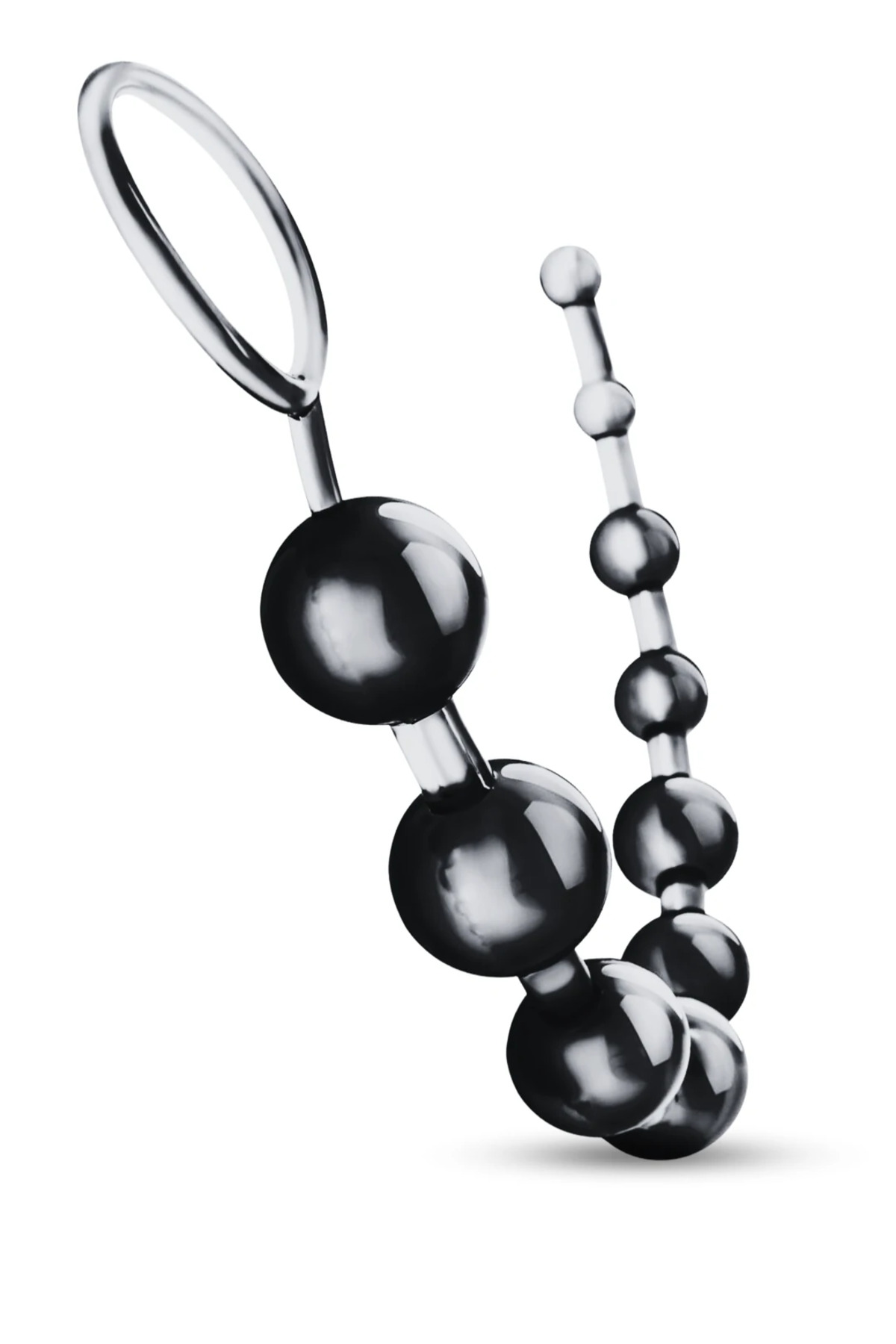Anal Beads Pull Ring Tutma Halkalı Dereceli Toplar Silikon Siyah Anal Boncuk - Görsel 5