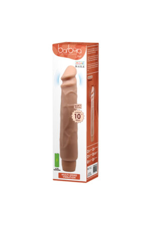 Barbara 25 CM Damarlı Realistik 10 Titreşimli Vibratör Penis