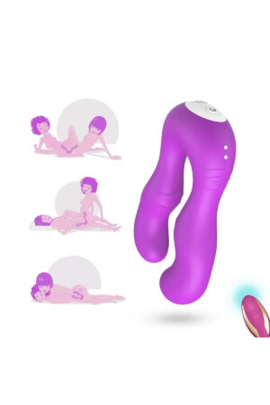 SERAPH PRO Kablosuz Kumandalı Strapless Çift Taraflı G Spot Çatal Vibratör - Mor