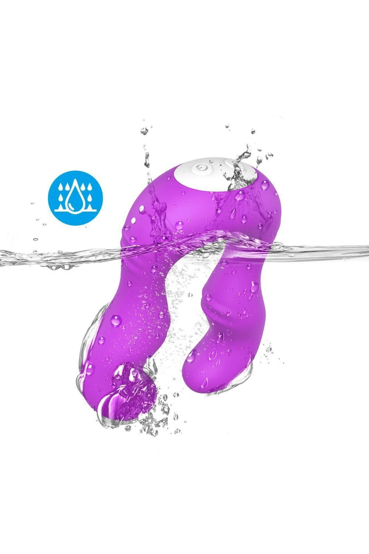 SERAPH PRO Kablosuz Kumandalı Strapless Çift Taraflı G Spot Çatal Vibratör - Mor - Görsel 7