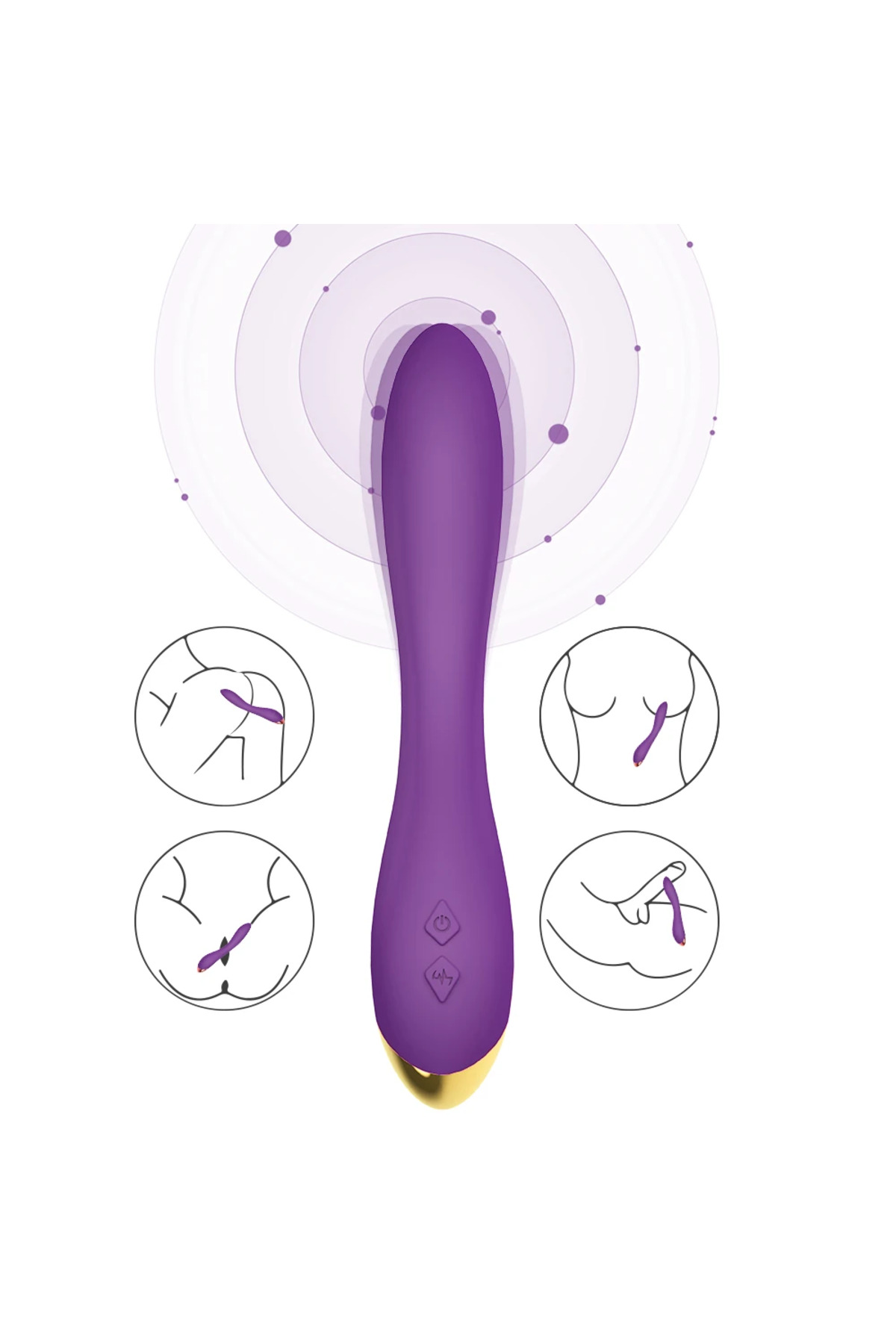 PRIME TOYS Flamingo Şarjlı Esnek G Spot Uyarıcı Çok Açılı Vibratör - Mor - Görsel 2