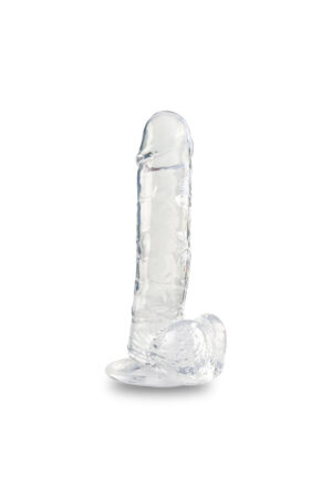 MYST COLOR Dildo Realistik Jel Dokuda Ultra Yumuşak Şeffaf Yapay Penis 22 CM