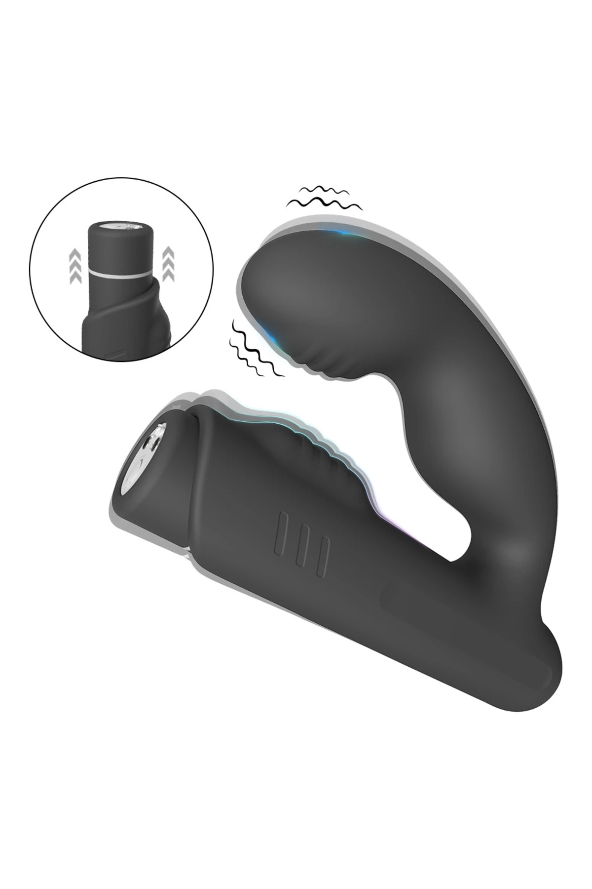 Gladiator Şarjlı Çıkarılabilir Bullet Motorlu 2 in 1 Perine ve Uyarıcı Vibratör