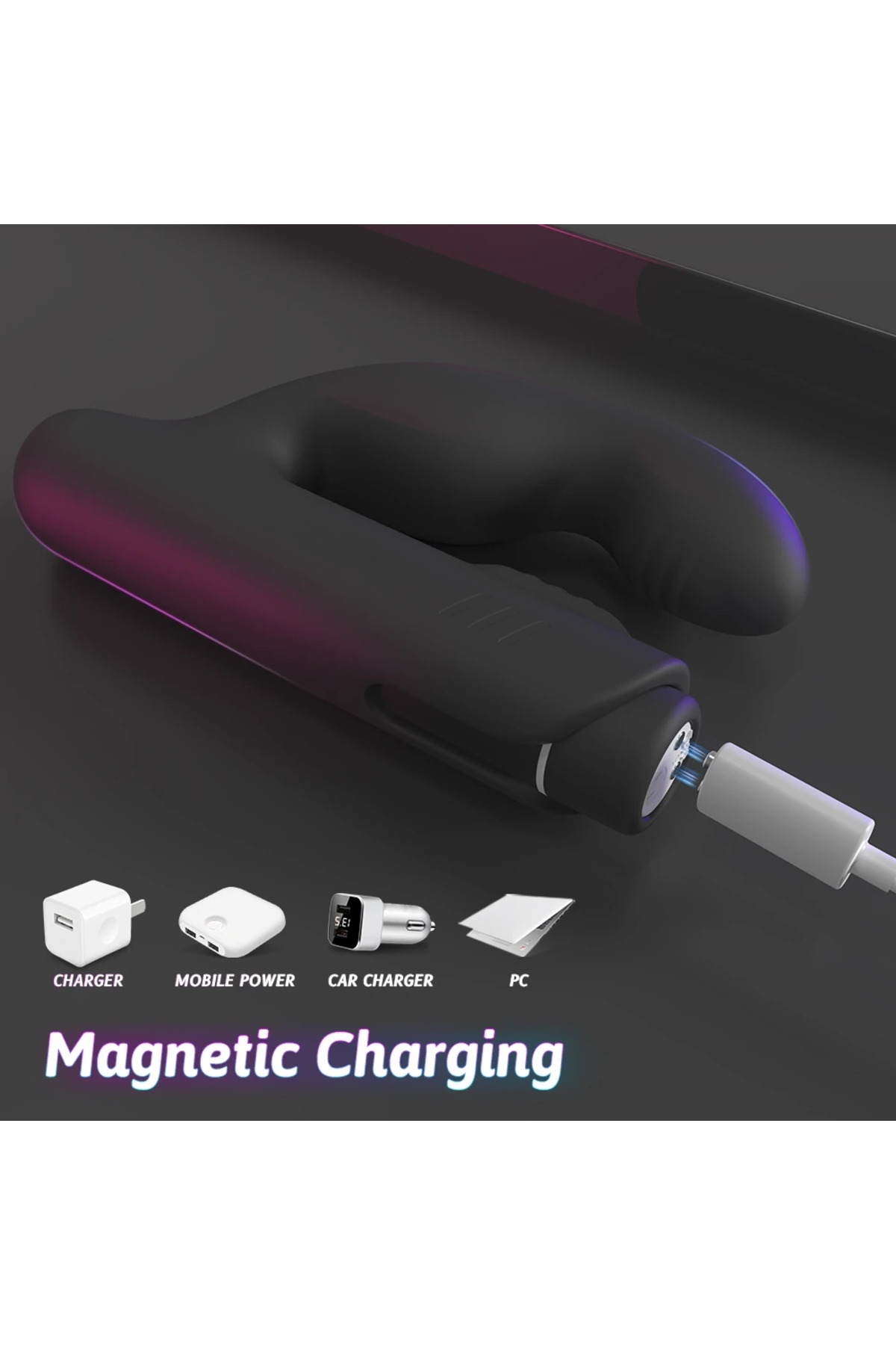 Gladiator Şarjlı Çıkarılabilir Bullet Motorlu 2 in 1 Perine ve Uyarıcı Vibratör - Görsel 4