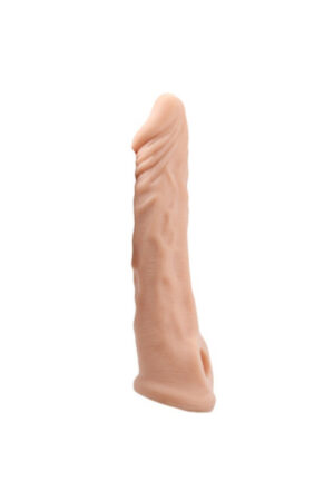 Ucu Dolgulu Realistik 18 CM Uzatmalı Penis Kılıfı