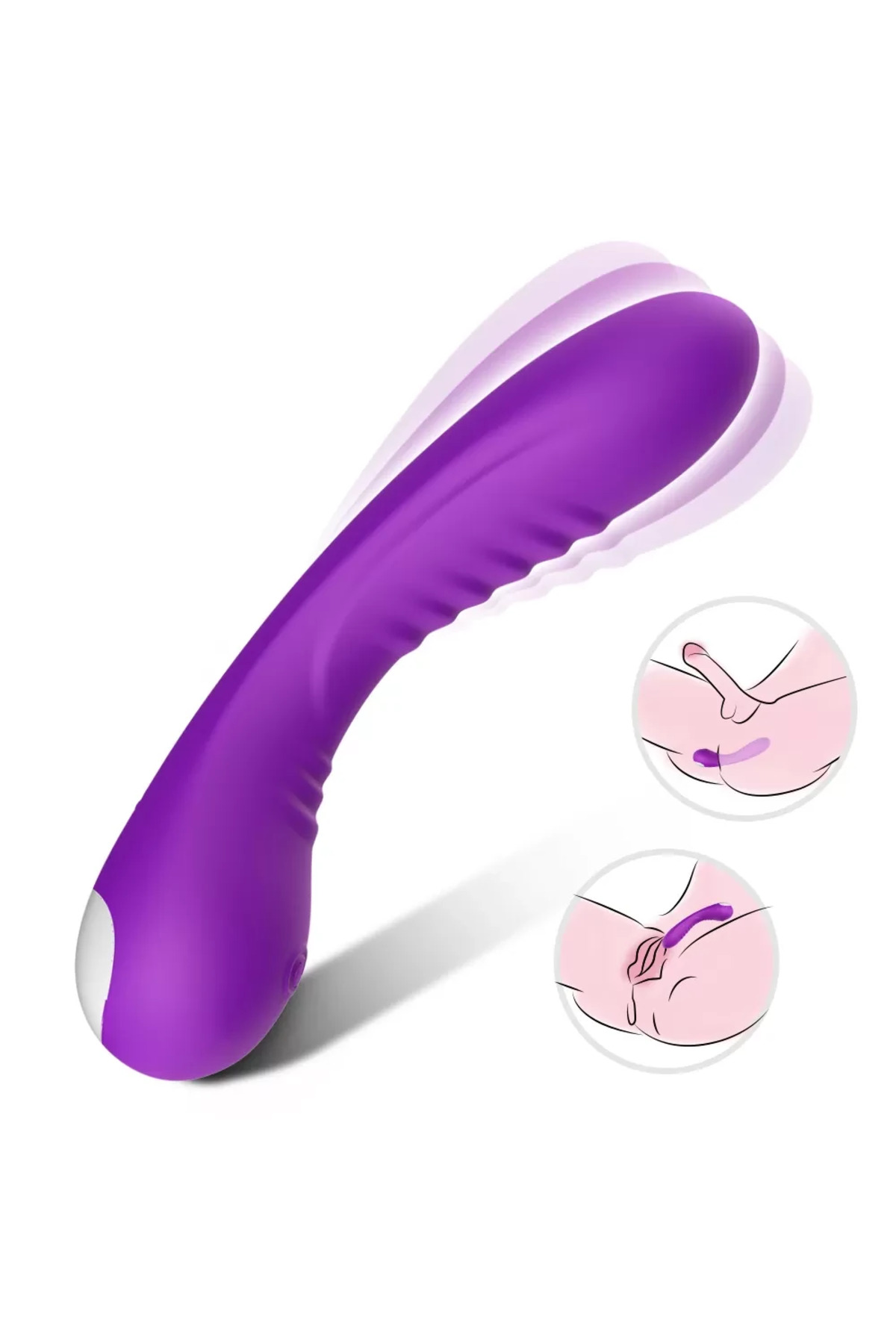 PRIME TOYS Brutal Manyetik Şarjlı G Nokta Uyarıcı Su Geçirmez Vibratör - Mor