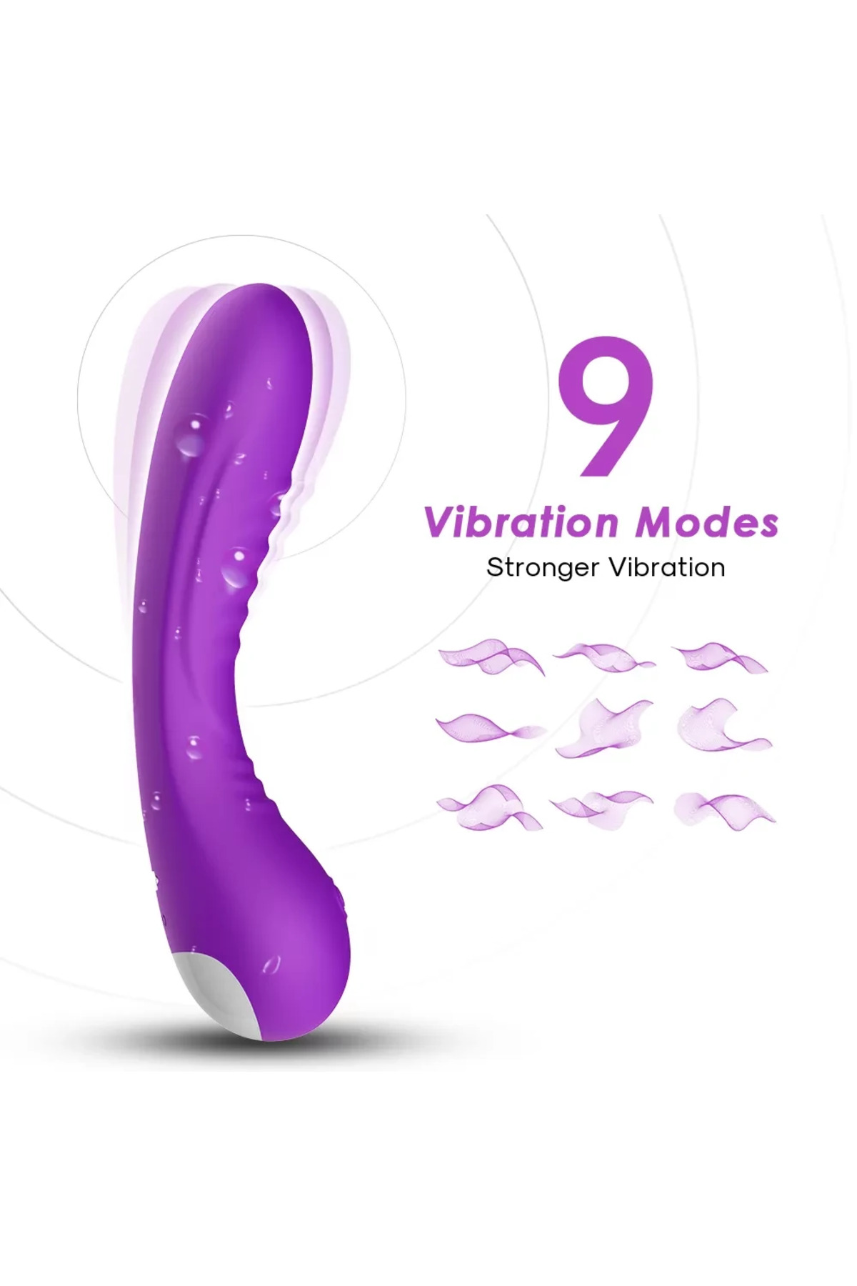 PRIME TOYS Brutal Manyetik Şarjlı G Nokta Uyarıcı Su Geçirmez Vibratör - Mor - Görsel 5