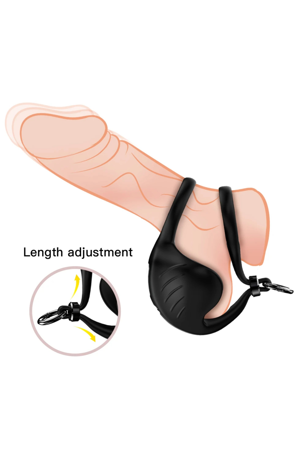 PRIME TOYS Lock Pro Şarjlı Güçlü Titreşimli Testis ve Penis Halkalı Testis Masaj Vibratörü - Görsel 3