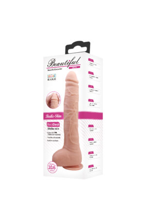 Beautiful 27 CM Süper Gerçekçi Vantuzlu Damarlı Dev Penis Dildo