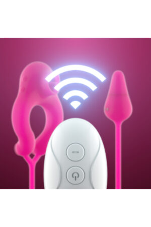 ESSENCE Kuyruklu Uyarıcı Plug ve Klitoris Uyarıcı Dil Vibratörlü Penis Halkası