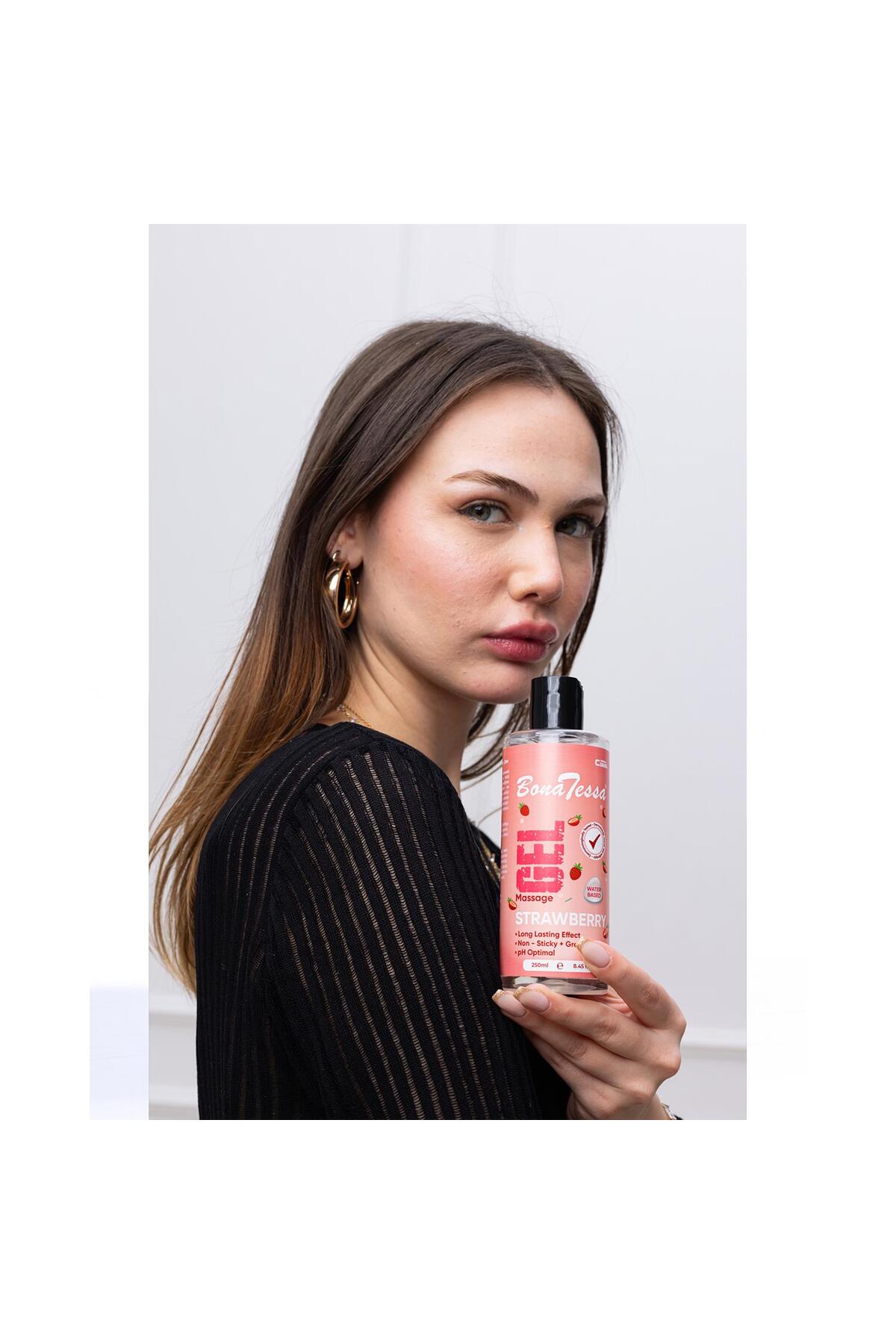 Bona Tessa Çilek Aromalı Masaj Jeli 250 ml - Görsel 3