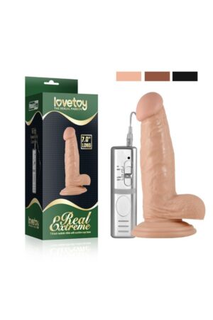 LOVETOY Extreme 17 CM Güçlü Titreşimli Kumandalı Vibratör Realistik Penis