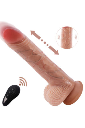 10 Titreşimli USB Şarjlı Gidip Gelmeli Vantuzlu Vibratör Penis