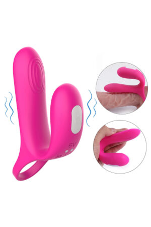 Asta Şarjlı Güçlü Titreşimli Su Geçirmez G Nokta ve Klitoris Uyarıcı Vibratör Penis Yüzüğü