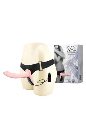 Double Belden Bağlamalı Anal Plug ve Realistik Titreşimli Penis