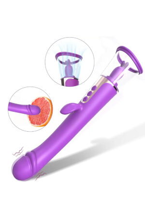 Esther Klitoris ve G-Spot Uyarıcı Emiş Güçlü Dil Simülasyon 4 in 1 Rabbit Vibratör