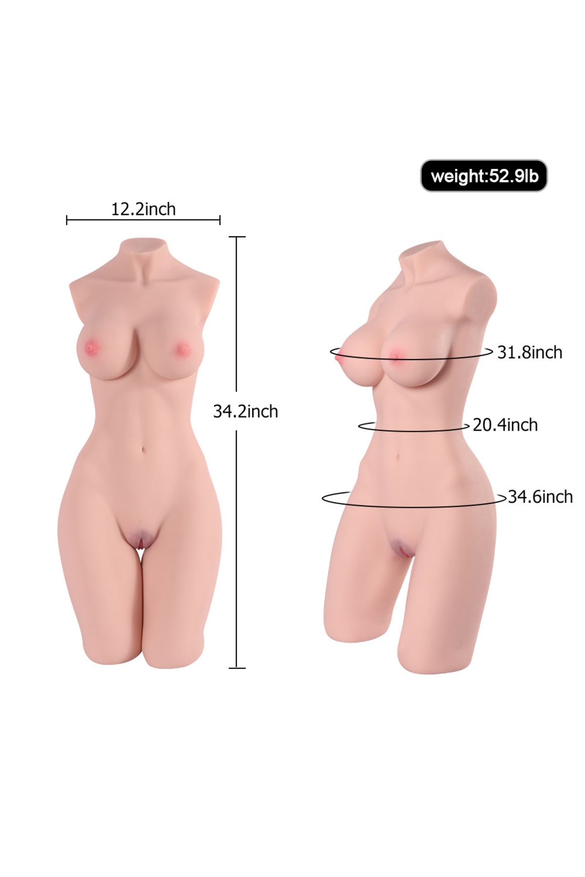 Gerçekçi Boyutlarda 87 cm İskelet Esnek Yapıda Tüm vücut Mastürbatör - Görsel 4