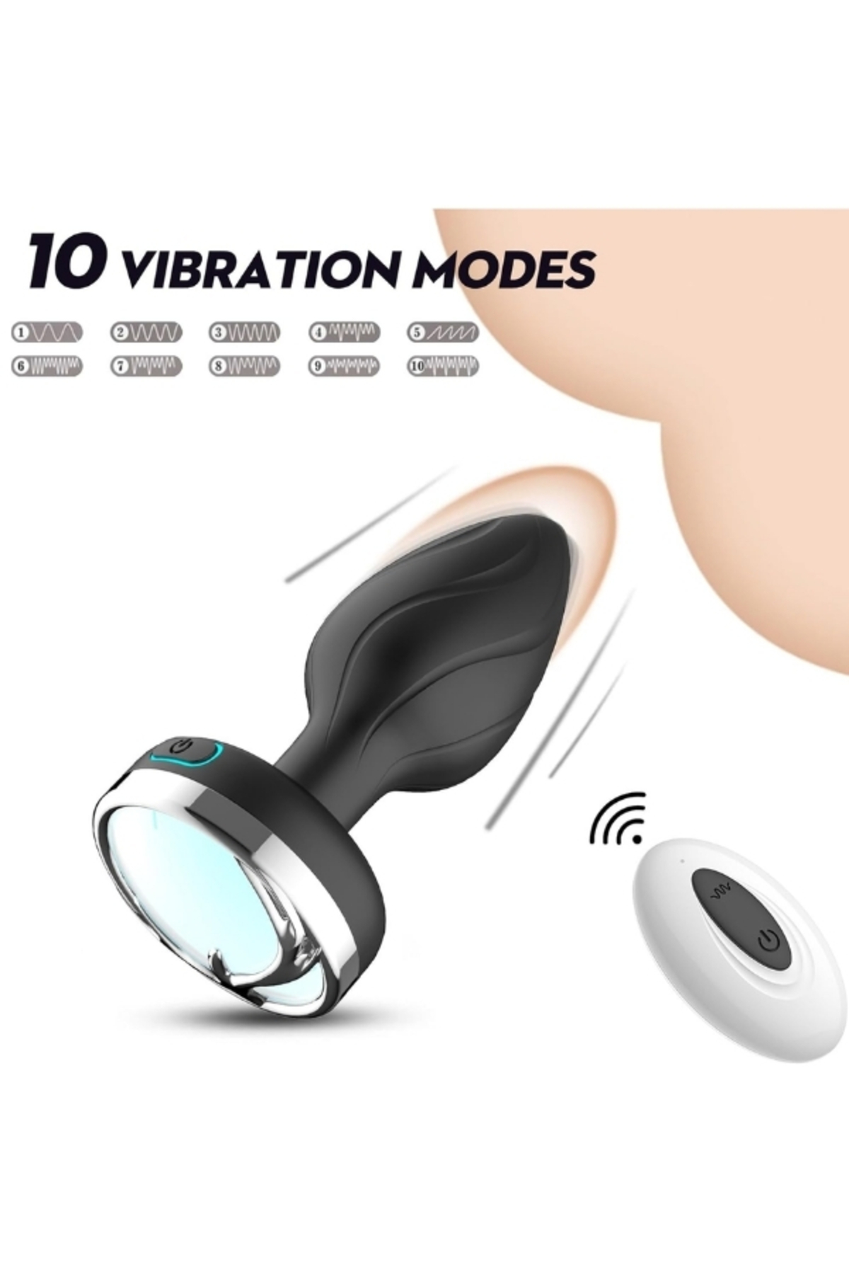 Ycxydr Telefon Kontrollü Titreşimli Anal plug - Görsel 5