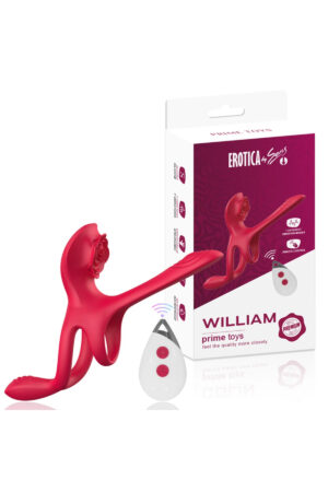PRIME TOYS William Şarjlı Kumandalı Klitoris G Nokta Vibratör Perine Uyarıcı Testis ve Penis Halkası