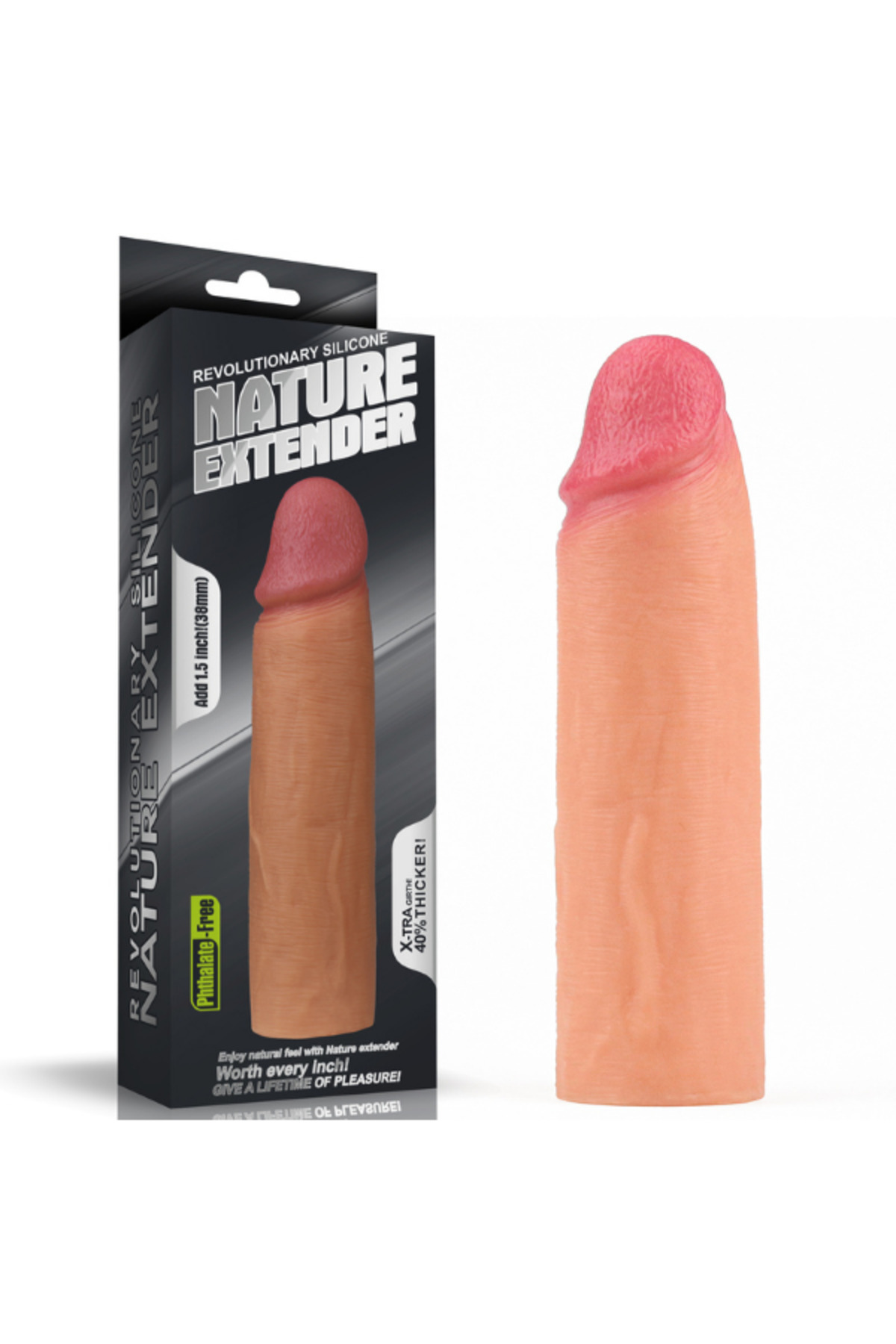 Add 1.5 İnç Revolutionary Silicone Nature Extender Penis Kılıfı