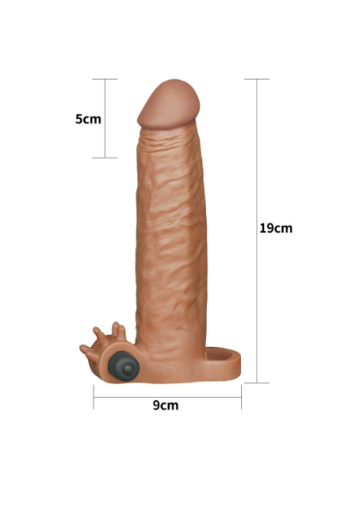 LOVETOY X-TENDER Realistik Titreşimli Uzatmalı Penis Kılıfı - Görsel 3