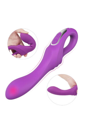 DAGGER Çift Katmanlı Bükülebilir Su Geçirmez G-Spot Uyarıcı Vibratör