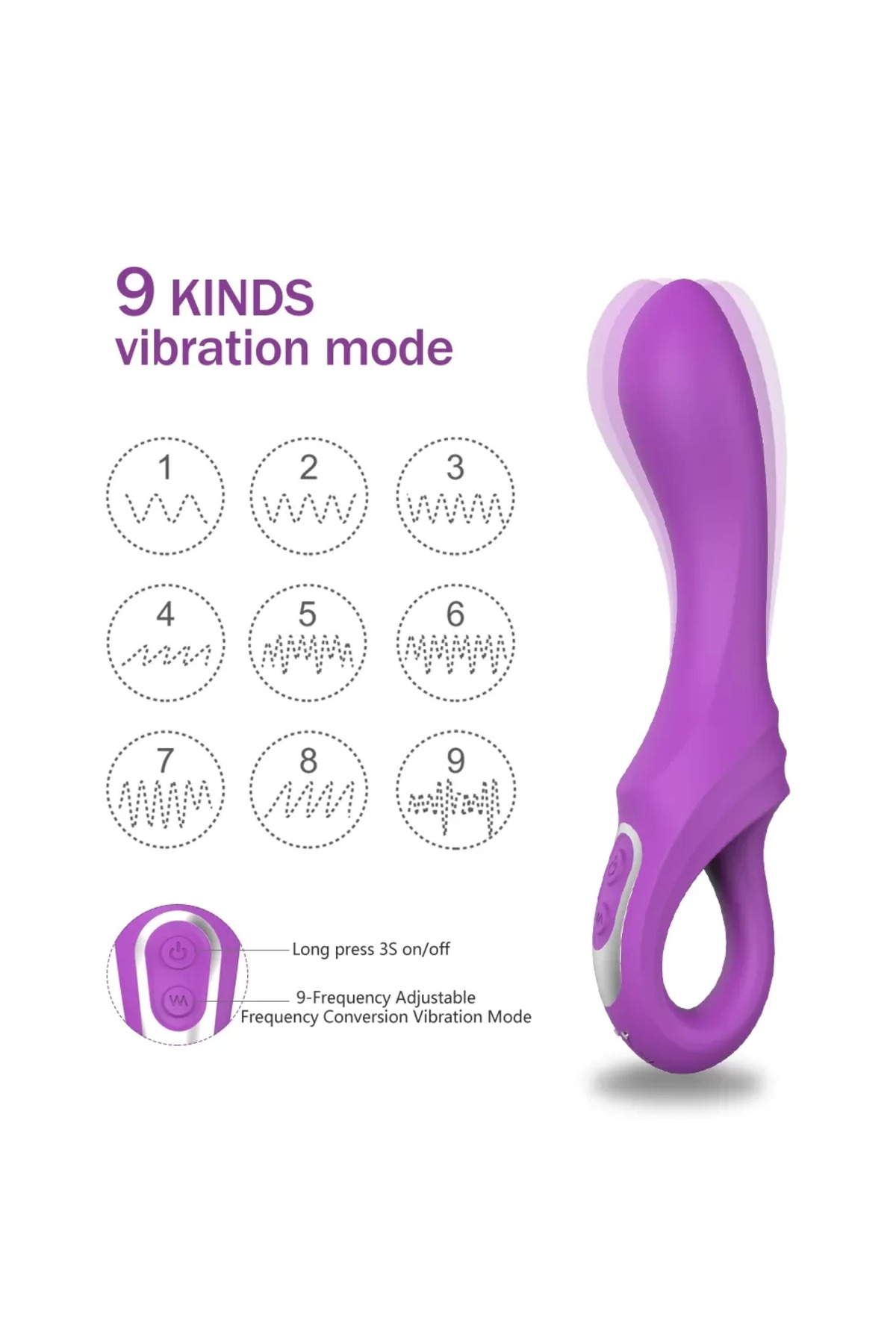 DAGGER Çift Katmanlı Bükülebilir Su Geçirmez G-Spot Uyarıcı Vibratör - Görsel 3