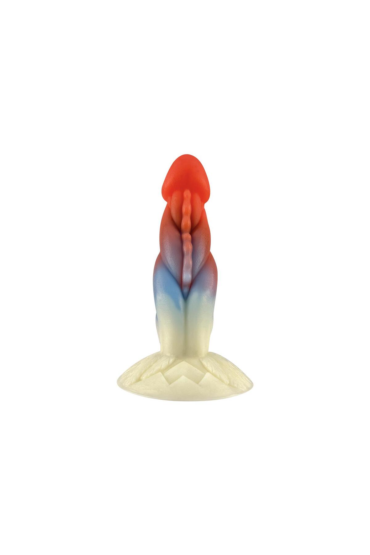 Renkli Spiral Tasarımlı Fantasy Dildo – Yumuşak Silikon, Gerçekçi Dokulu