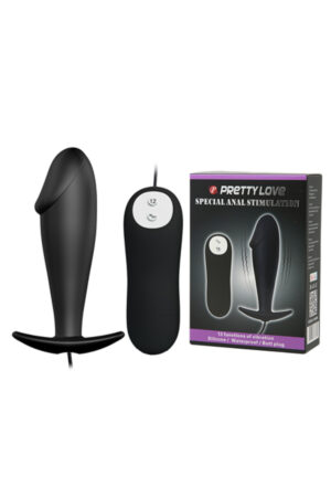 12 Titreşimli Kumandalı Vibratör Penis Anal Plug Stimülatör