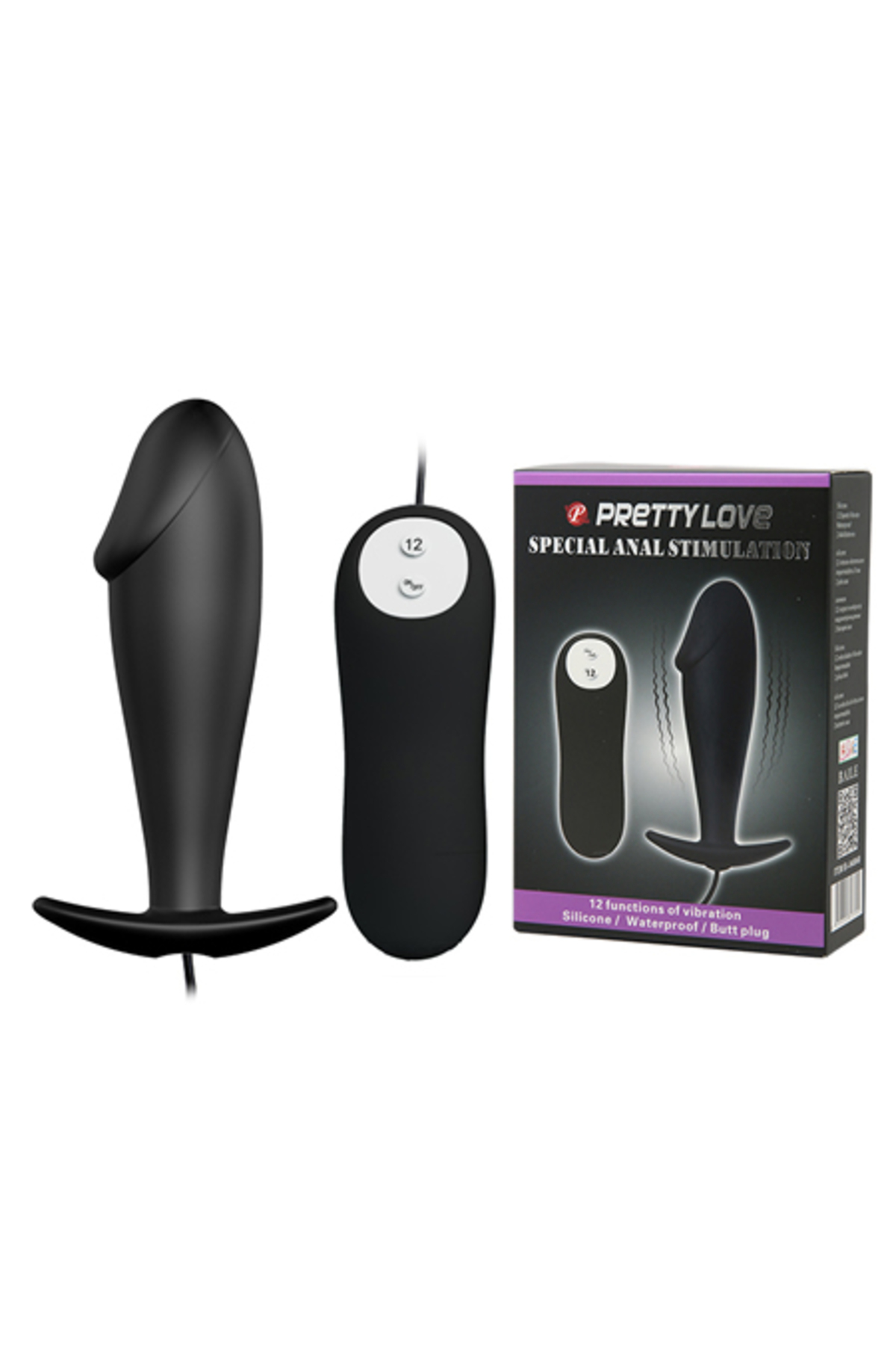 12 Titreşimli Kumandalı Vibratör Penis Anal Plug Stimülatör