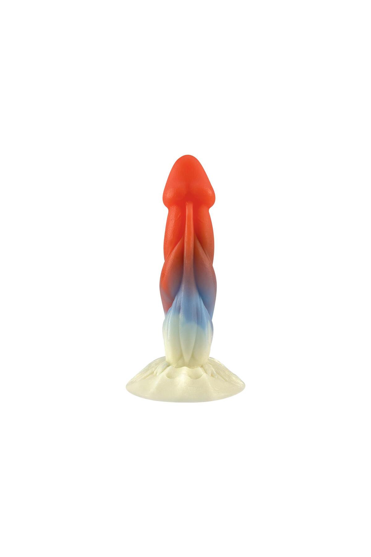 Renkli Spiral Tasarımlı Fantasy Dildo – Yumuşak Silikon, Gerçekçi Dokulu - Görsel 2