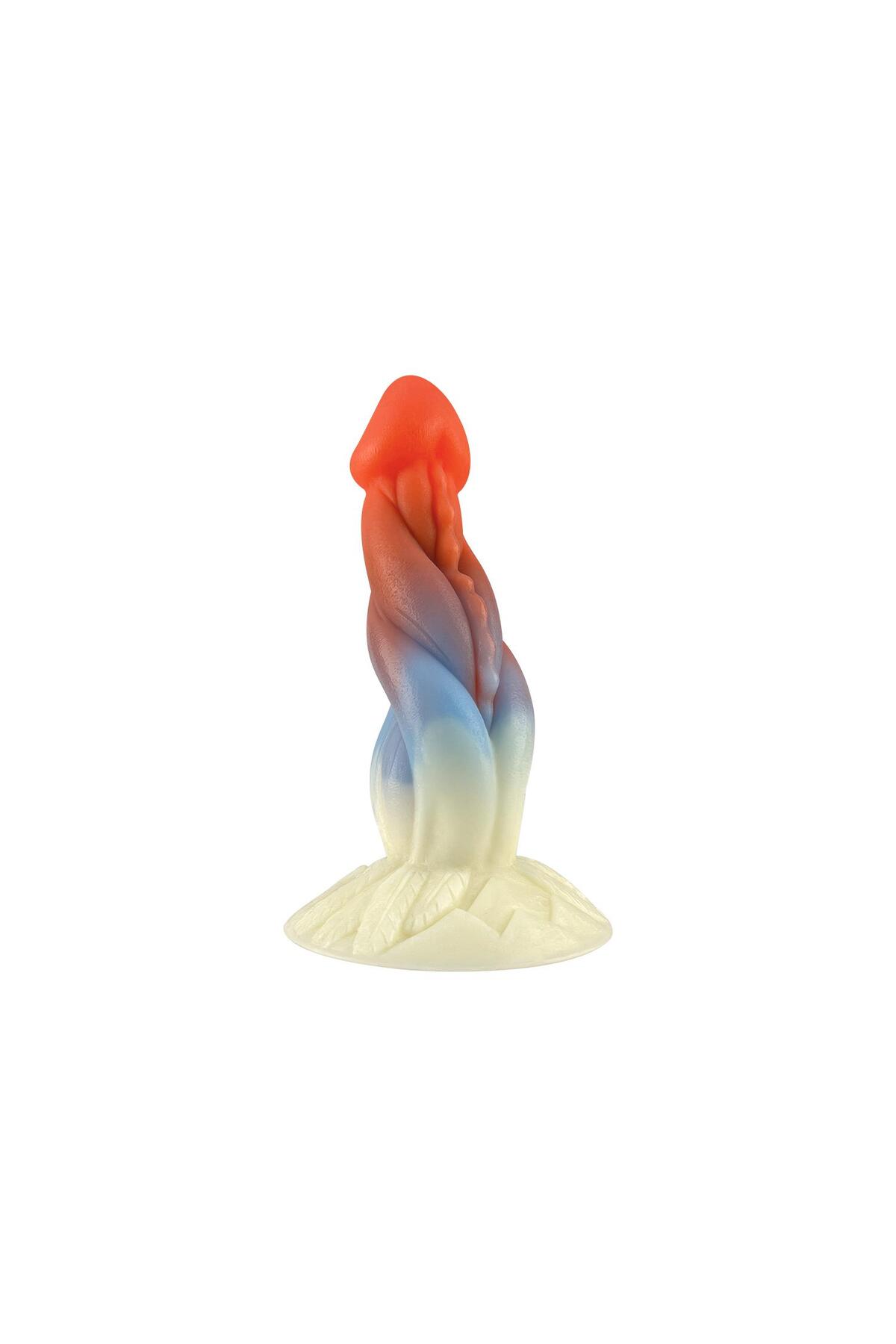 Renkli Spiral Tasarımlı Fantasy Dildo – Yumuşak Silikon, Gerçekçi Dokulu - Görsel 3