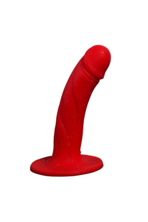 Kırmızı Penis Başlı Vajinal Silikon Dildo