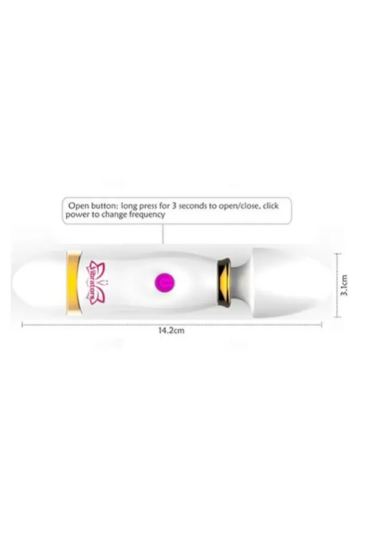Titreşimli Vajina Klitoris Stimülatörü G-Spot Vibratör Kırmızı - Görsel 3