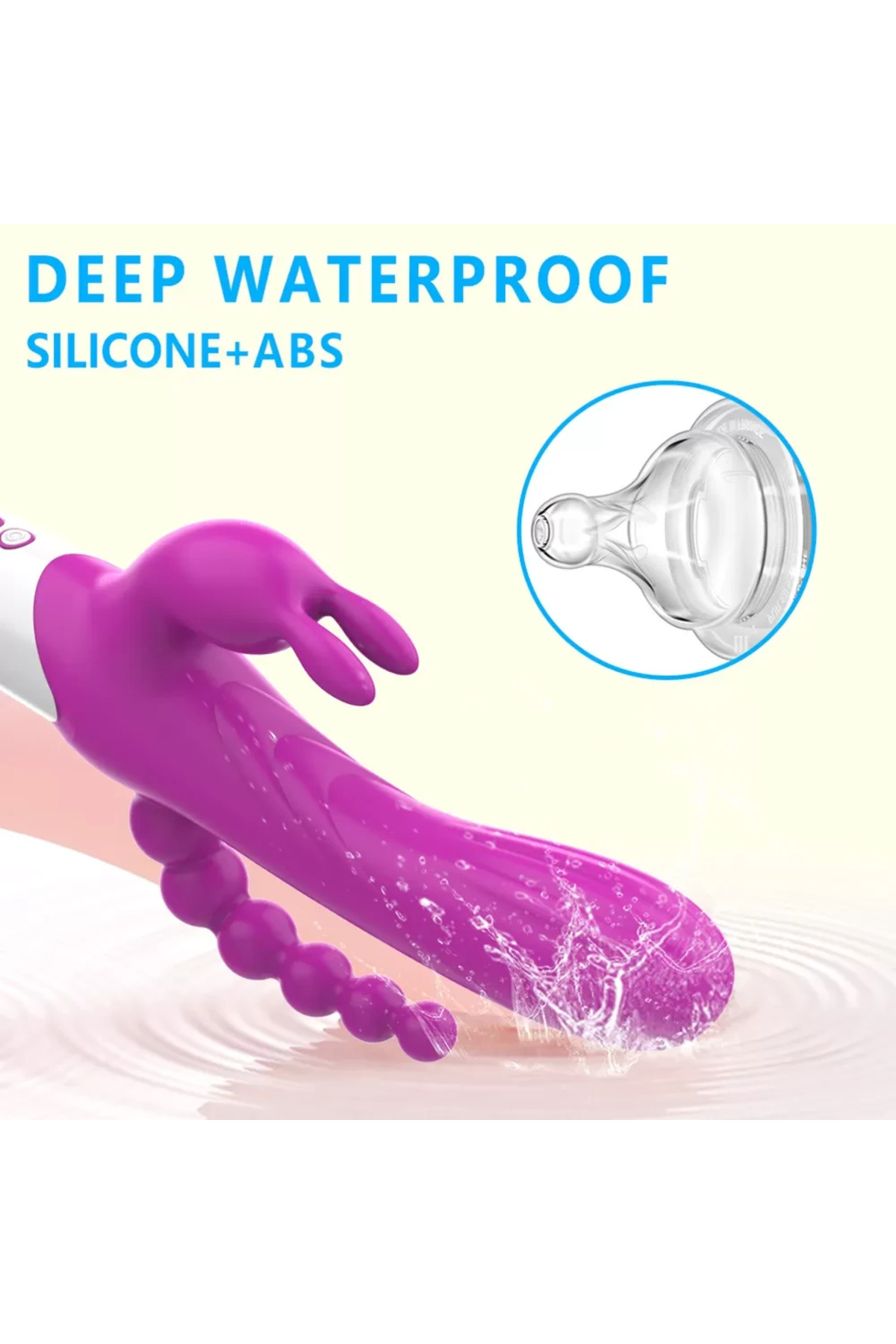 EDEN Şarjlı Anal Boncuklu 3 in 1 G Spot Üçlü Vibratör - Görsel 5