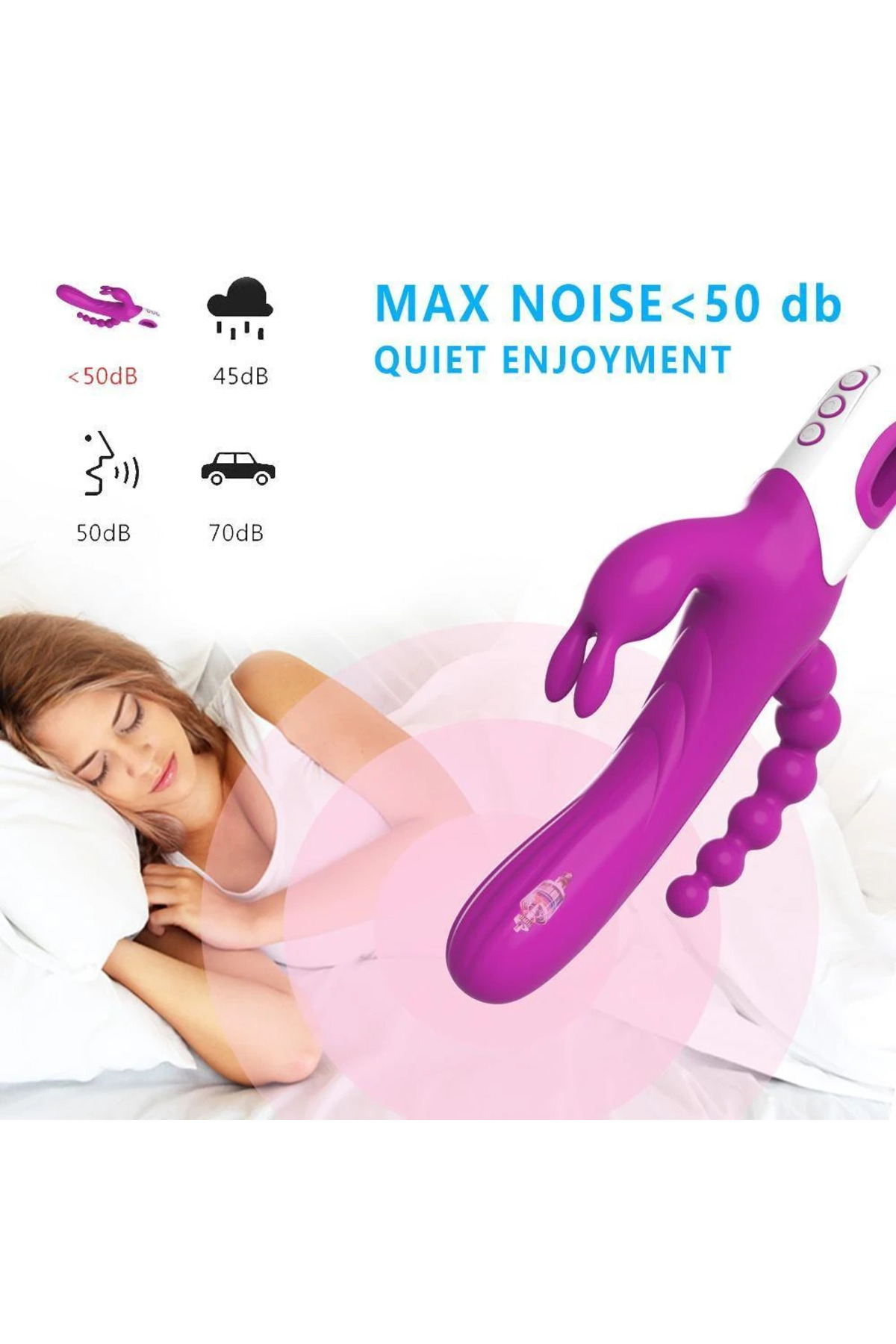 EDEN Şarjlı Anal Boncuklu 3 in 1 G Spot Üçlü Vibratör - Görsel 7