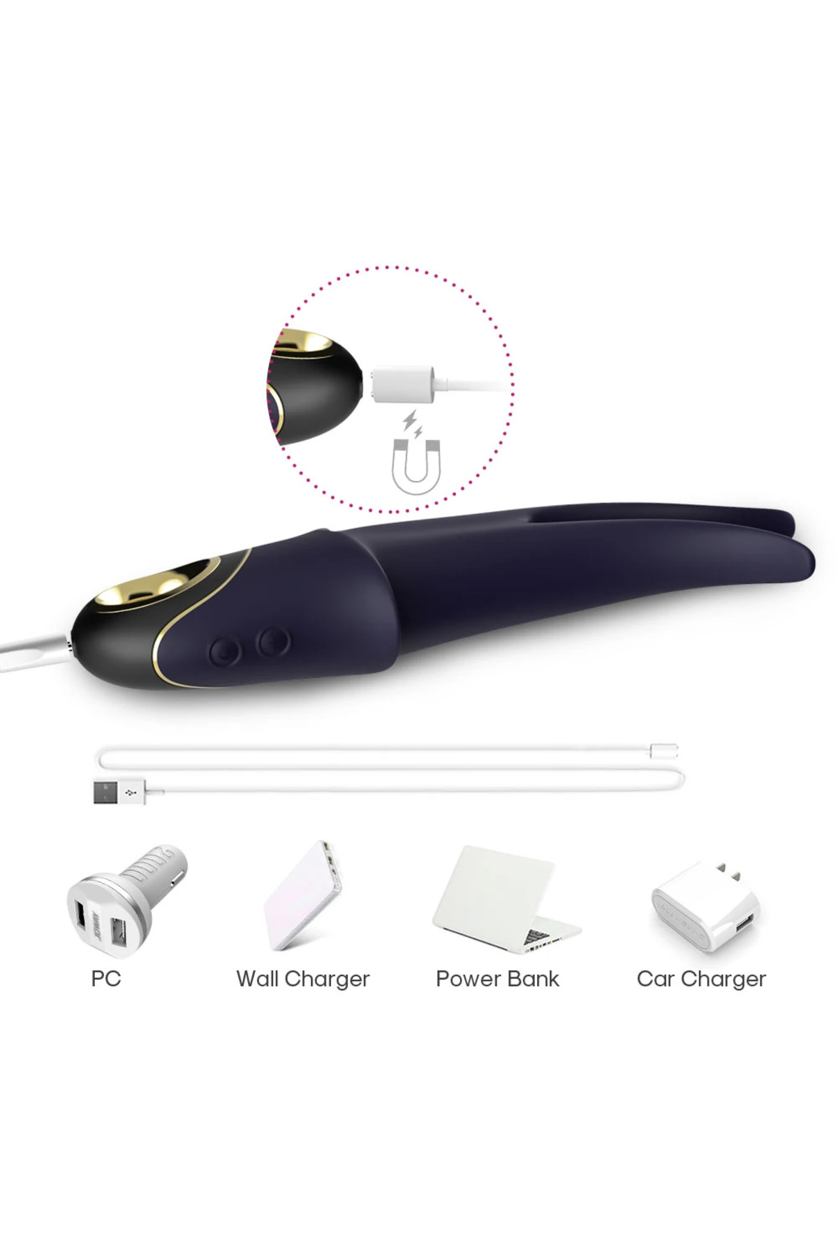 PRIME TOYS Shadow Şarjlı G Nokta ve Klitoris Uyarıcı Yeni Nesil Masaj Vibratör - Mor - Görsel 6