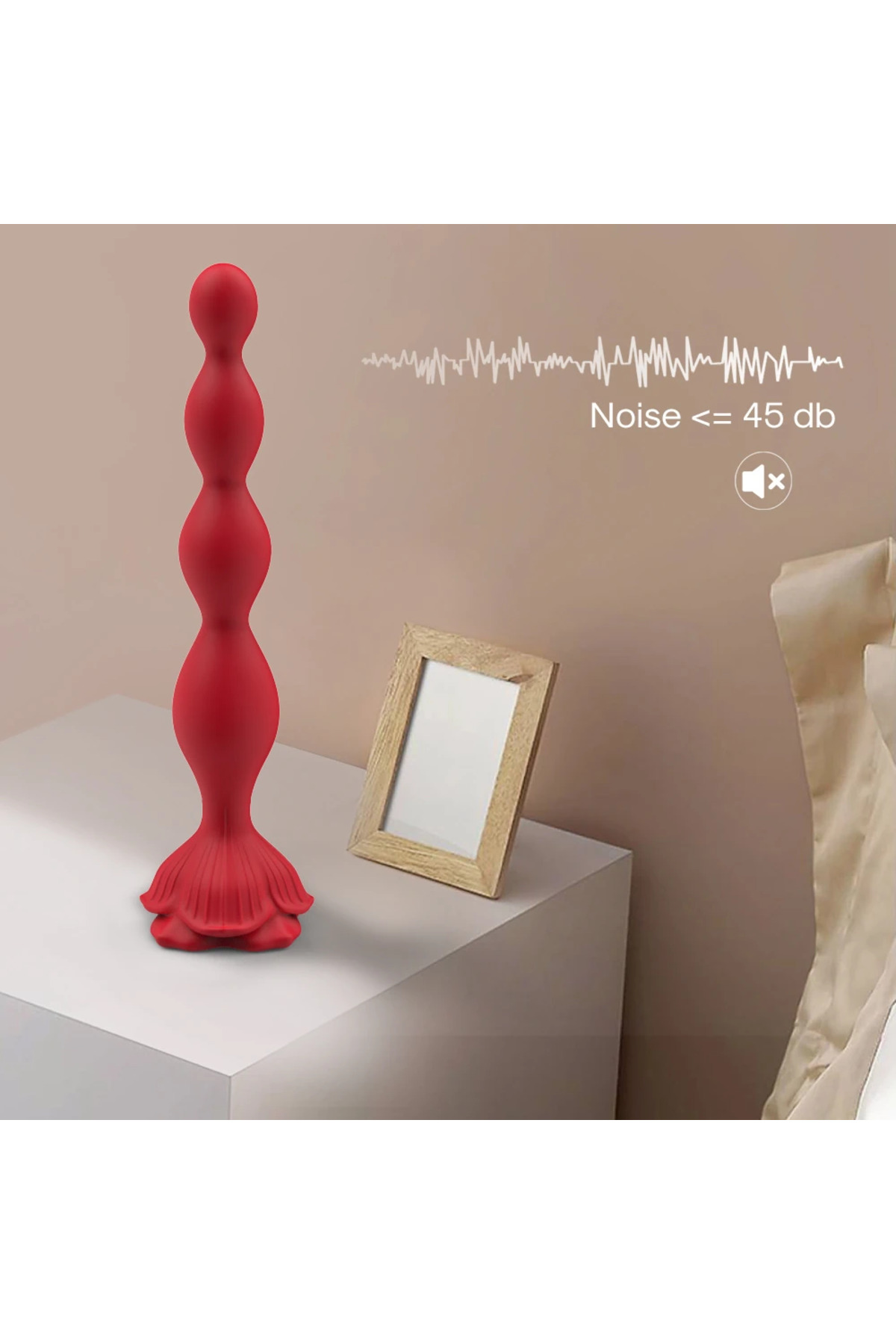 PRIME TOYS Rose Şarjlı Bükülebilir Güçlü Titreşimli Boğumlu G Nokta Uyarıcı ve Anal Vibratör - Görsel 6