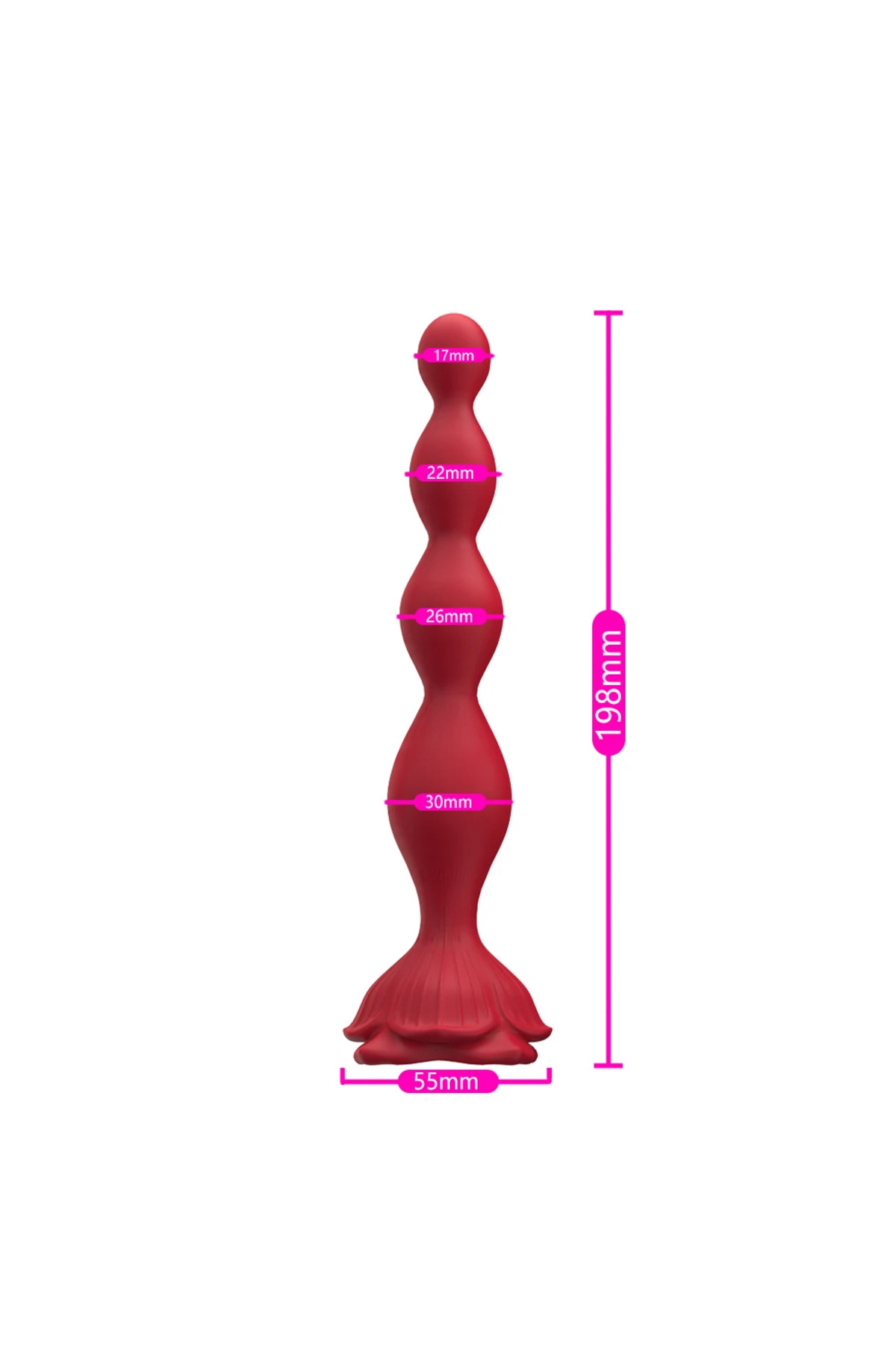 PRIME TOYS Rose Şarjlı Bükülebilir Güçlü Titreşimli Boğumlu G Nokta Uyarıcı ve Anal Vibratör - Görsel 7