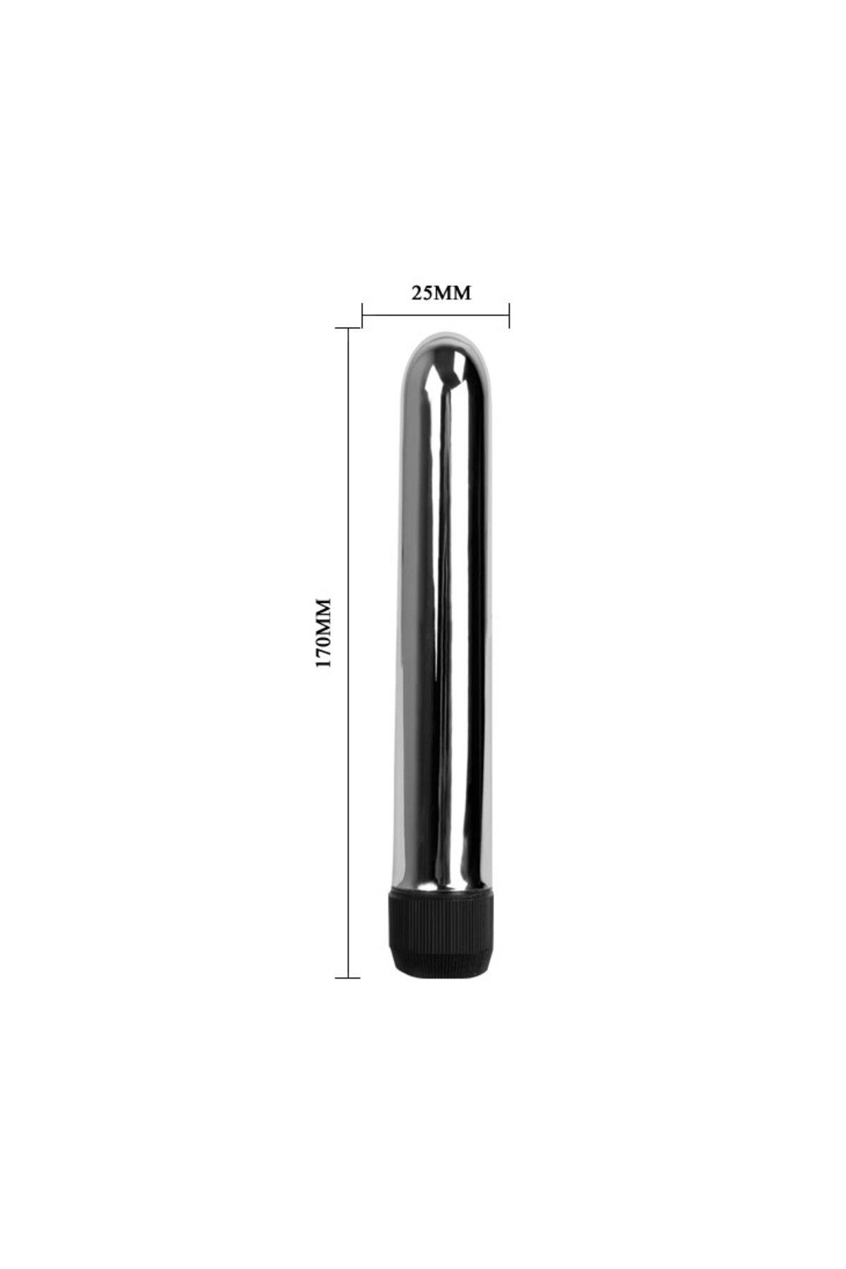 BL Titreşimli 17cm Metal Vibratör Anal Vajinal Dildo Penis Plug - Görsel 4