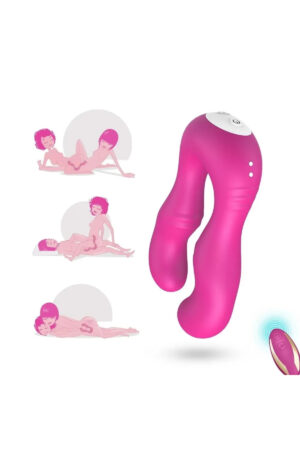 SERAPH PRO Kablosuz Kumandalı Strapless Çift Taraflı G Spot Çatal Vibratör - Pembe
