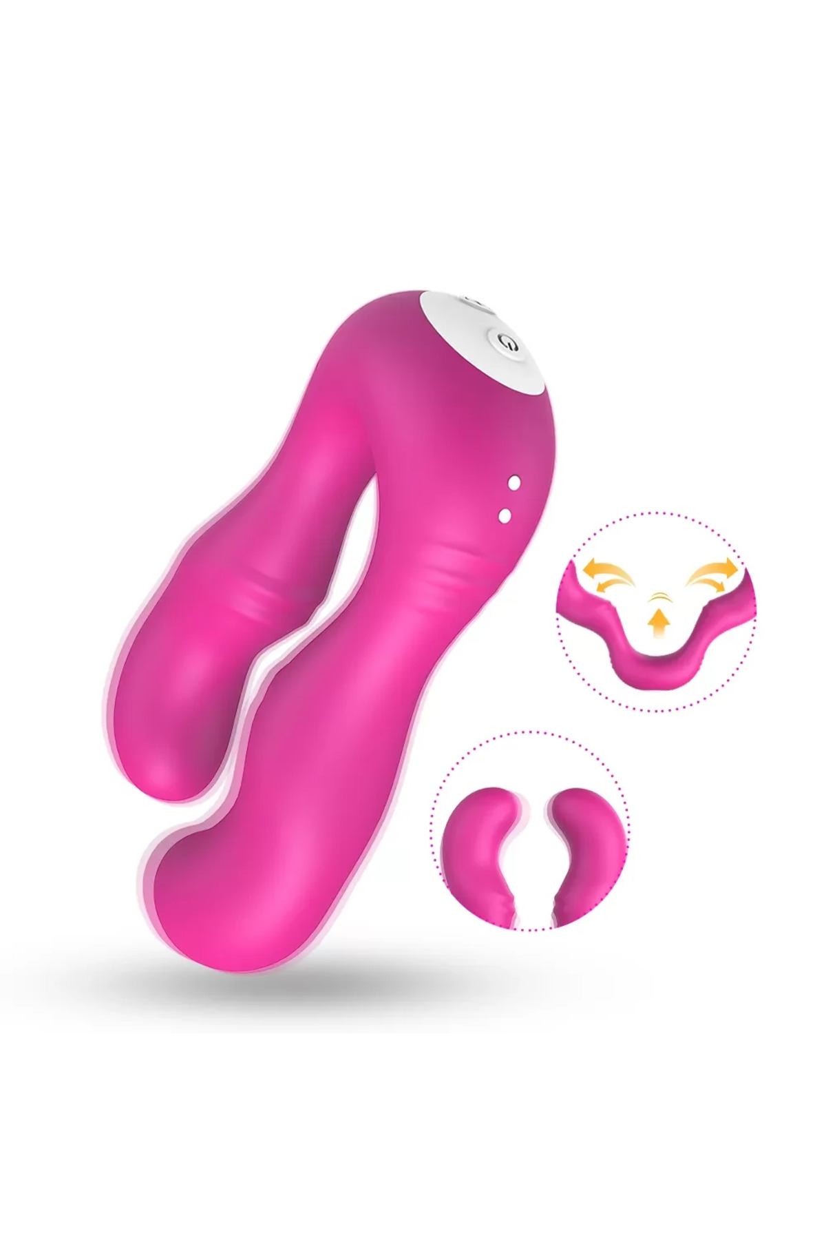 SERAPH PRO Kablosuz Kumandalı Strapless Çift Taraflı G Spot Çatal Vibratör - Pembe - Görsel 2