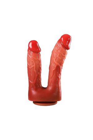 Pembe Tilki Çift Başlı Realistik Dildo 21.5 cm – 19 cm