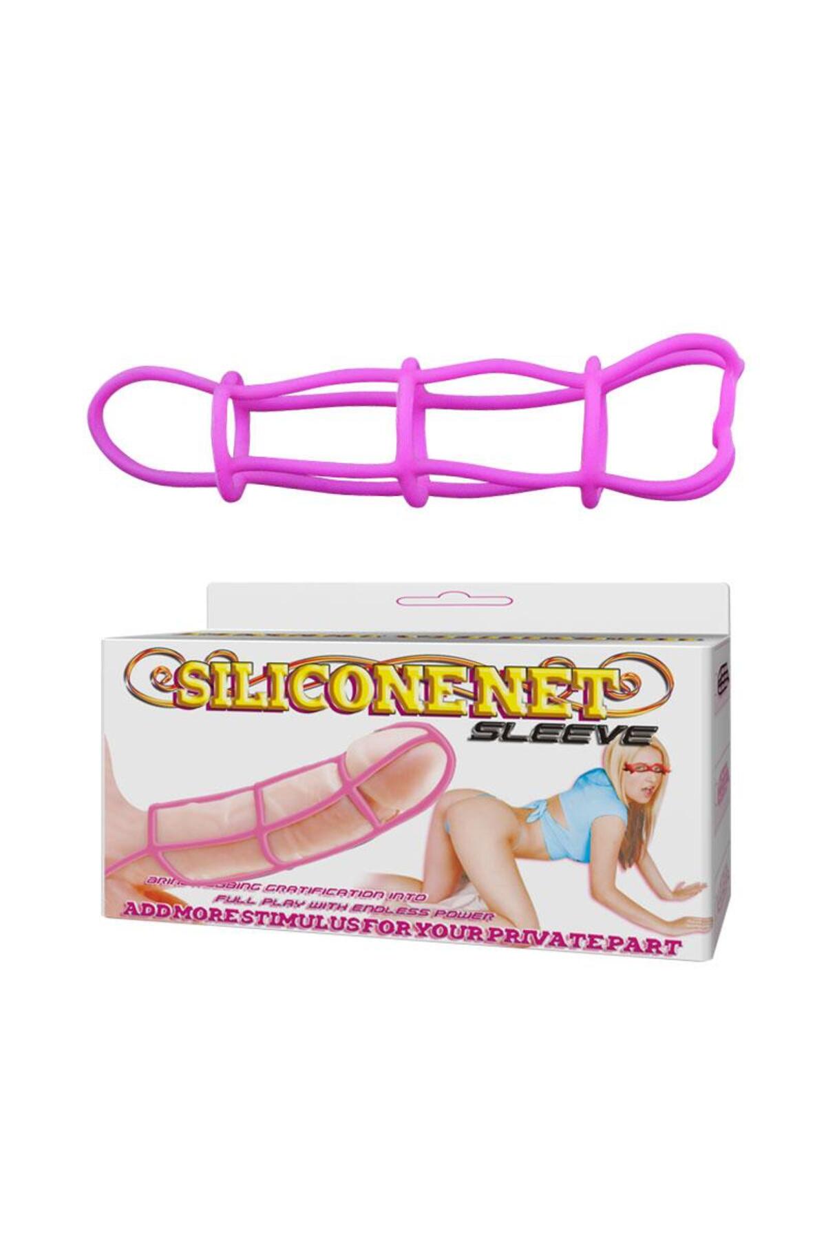 Net Sleeve Süper Kalite Silikon Penis Kılıfı Fantezi Penis Kafesi